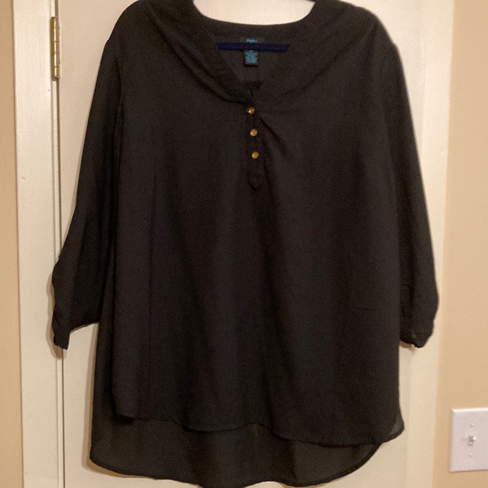 Rue black with button details shirt